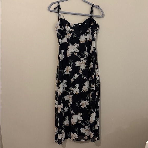 NWT- Petal & Pup Meg Floral Print Bustier Dress, Black, Size 8 - Picture 5 of 12